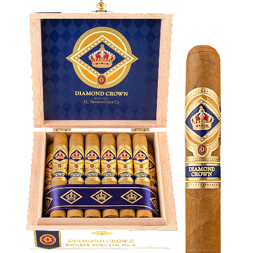 Diamond Crown No. 3 Natural (6.5" x 54) Box of 20 Luxury cigars in elegant wooden box.