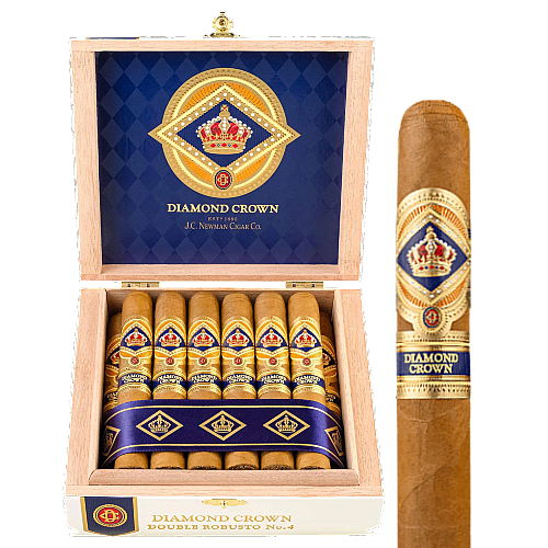 Cigar box with premium cigars displayed