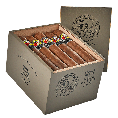 La Gloria Cubana Serie R Black No. 48 (7" x 48 BP) Box of 18 box of La Gloria Cubana Serie R Black cigars