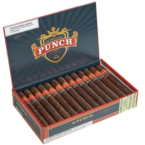 Box of Punch cigars arranged neatly