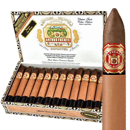 box of arturo fuente cuban belicoso sun gown cigars