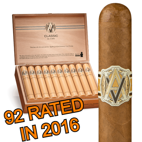 Box of Avo Classic No 2 Tubos with 92 Rating Text