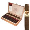 Open Box of Padron 1926 No.6 Maduro Cigars with a zoomed in image of the Padron 1926 No.6 Maduro cigar standing upright