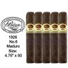 5 Padron 1926 6 Maduro cigars standing side by side upright, with official Padron logo, with the name and size in text