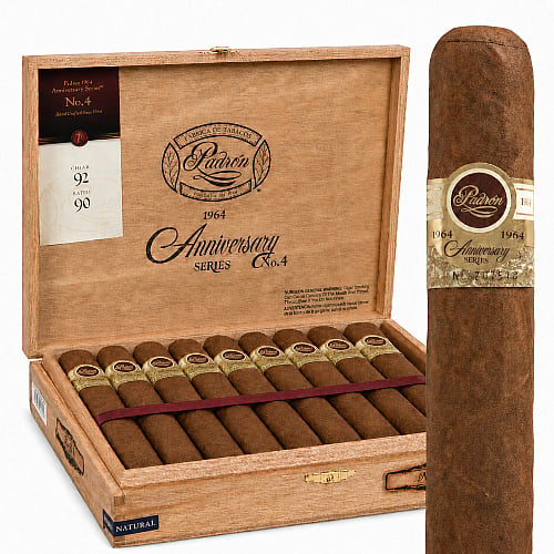 Padron 1964 No. 4 Natural (6.5" x 60) Box of 20 Padron 1964 No. 4 Natural Cigars