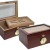 Open Glasstop Humidor with humidity pack