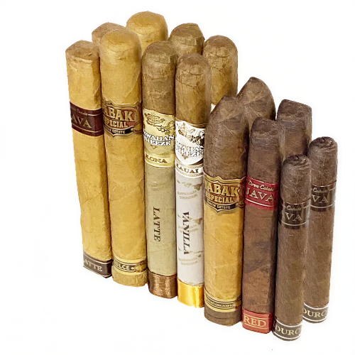 Assorted cigars in various coffee flavors.
