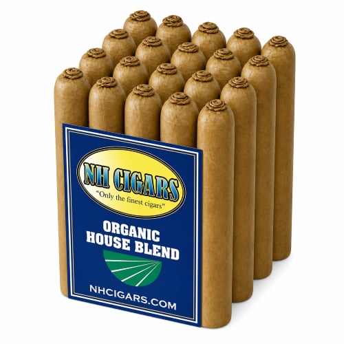 Pack of organic cigars displayed neatly.