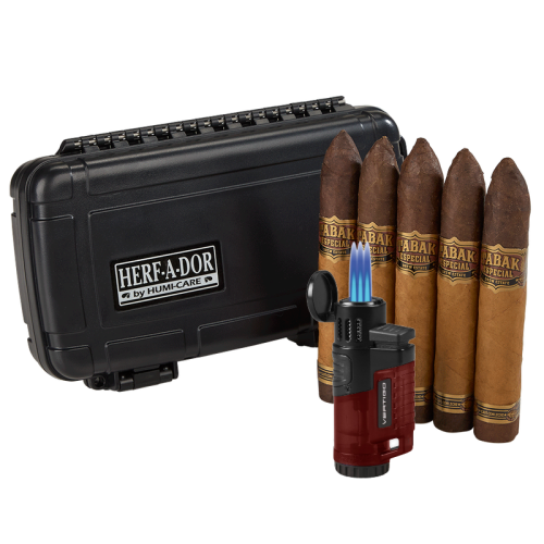 travel humidor, 5tabak con leche cigars, lighter