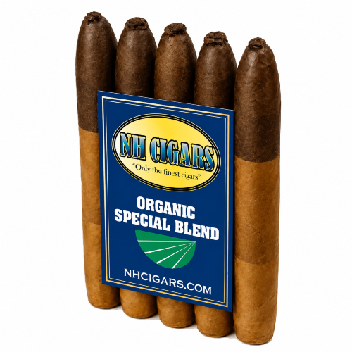 Five cigars with organic special blend