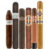 a group of cigars with labels