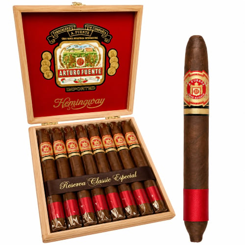 Cigar box with premium cigars inside