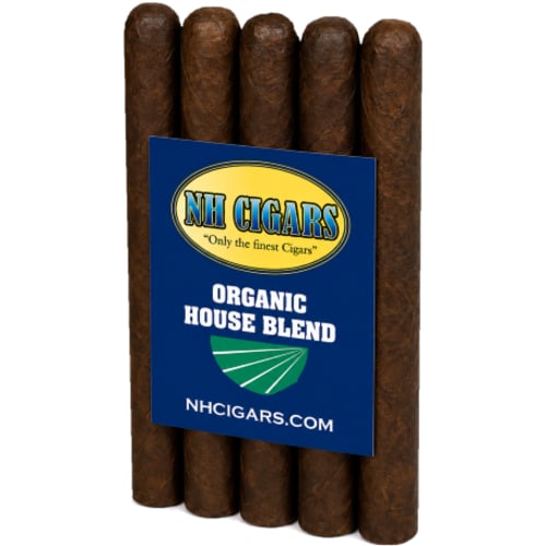 Five organic cigars in packaging