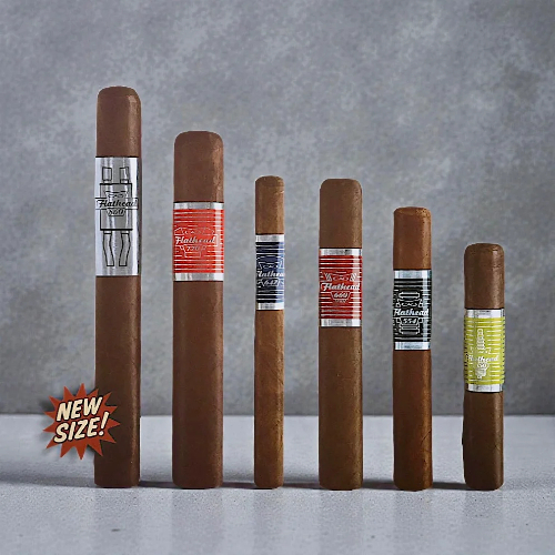 Various CAO Flatehead cigars displayed