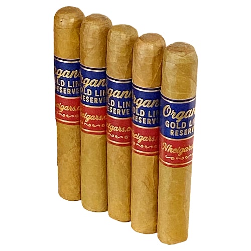 Five organic cigars in a row.
