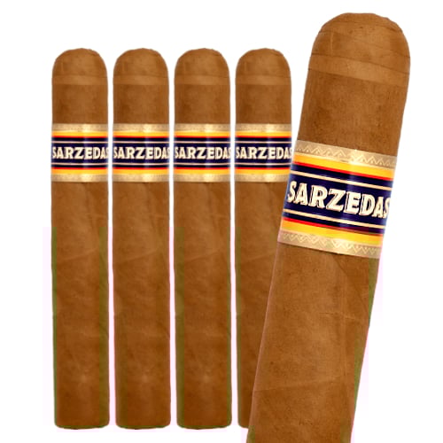 Five Sarzedas cigars in a row