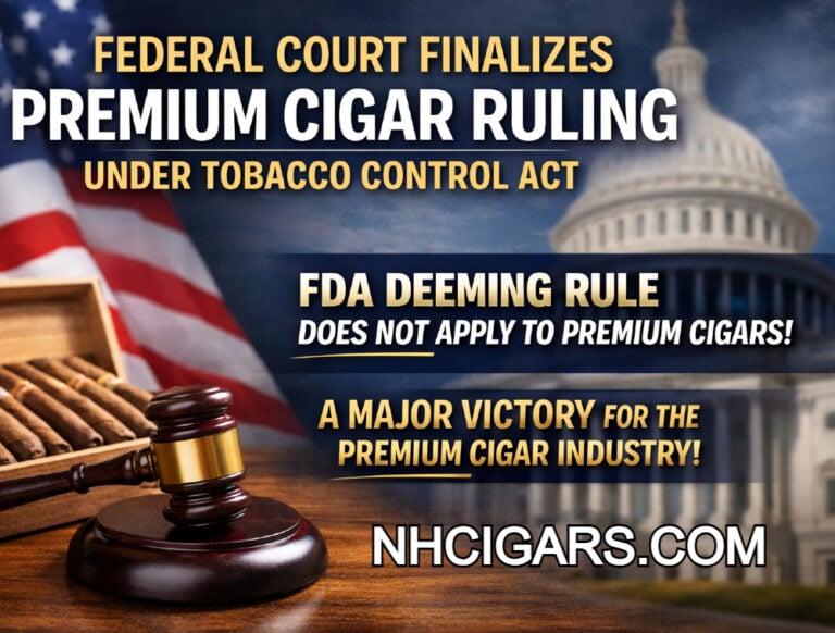 Federal Court Finalizes Premium Cigar Ruling Under Tobacco Control Act 