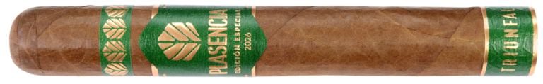 Plasencia Triunfal Cigar Review Cigar with green and gold band