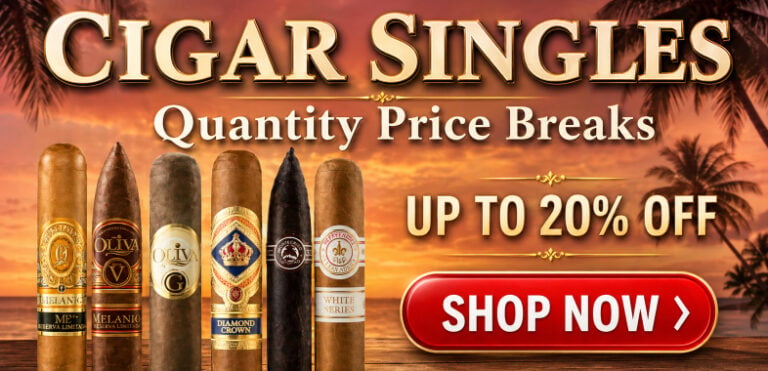 single cigars on sale banner