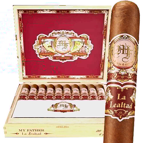 Cigar box with La Lealtad cigars 