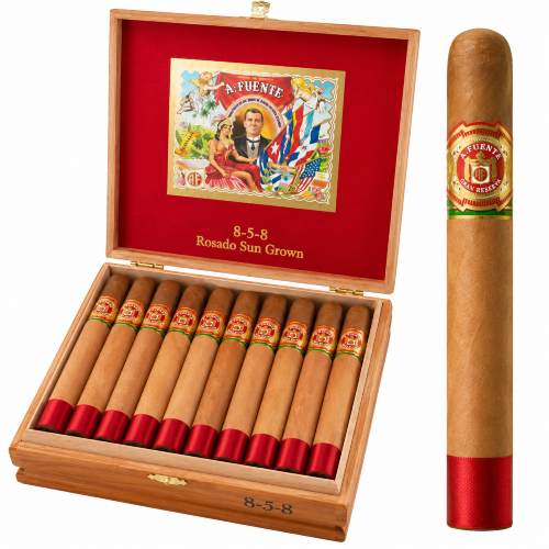Cigar box with Rosado Sun Grown cigars