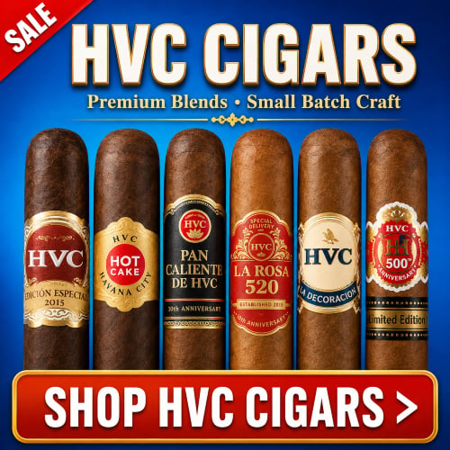 6 hvc cigars lined up