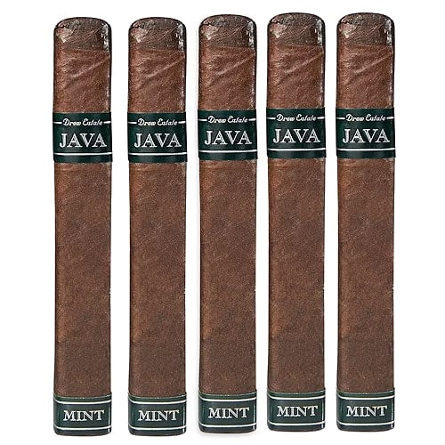 Five Java Mint cigars displayed neatly.