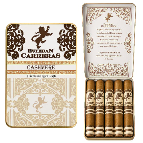 Elegant cigar tin with premium cigars
