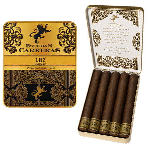 esteban carreras 187 maduro tin of 5 cigars