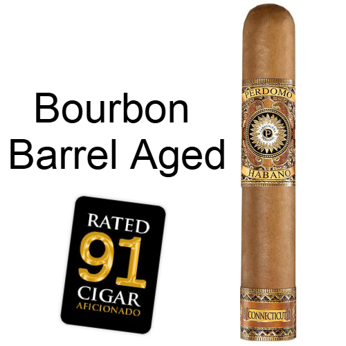 Bourbon barrel aged cigar with rating