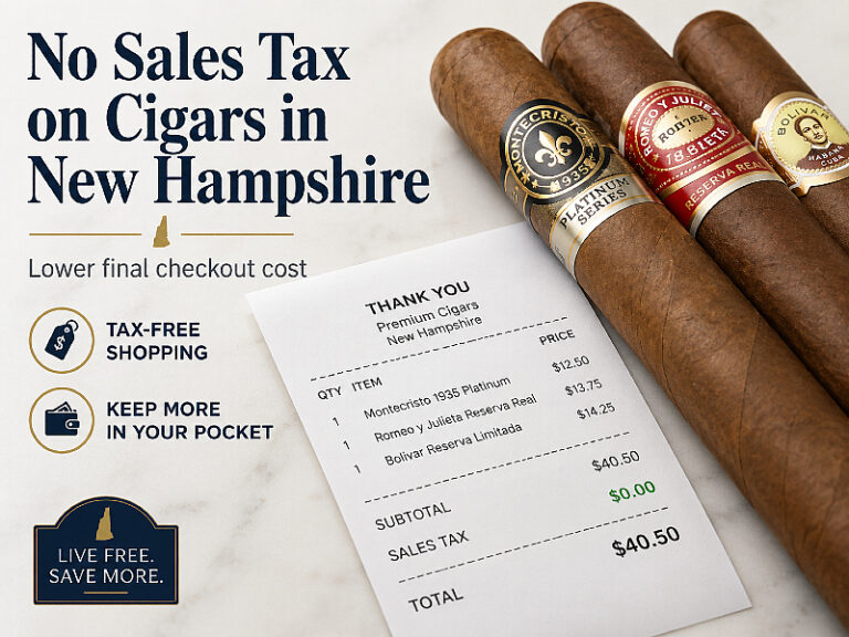 The Cheapest Place to Buy Cigars in America No New Hampshire sales tax on premium cigar purchases