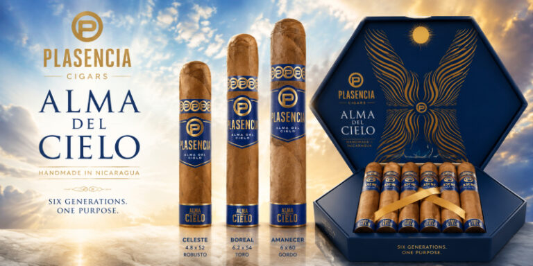 Plasencia Alma del Cielo Review - New for 2026 Plasencia Alma del Cielo Celeste, Boreal and Amanecer cigars with presentation box
