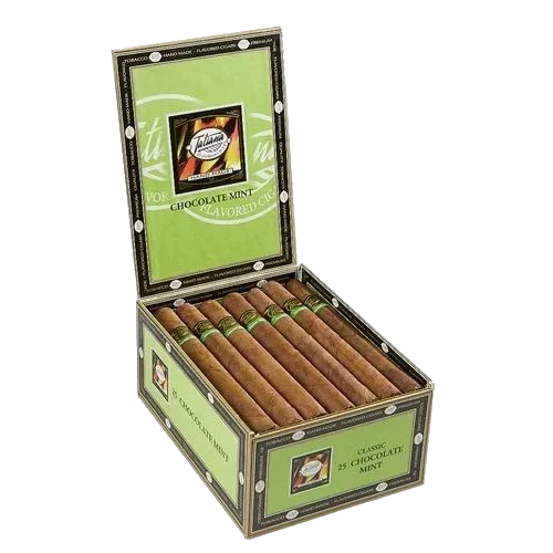 Box of chocolate mint flavored cigars