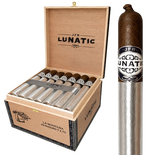 JFR Lunatic Maduro La Montaña (7" x 70) Box of 28 jfr lunatic maduro la montaña 7 x 70