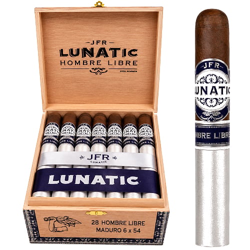 JFR Lunatic Maduro Hombre Libre (6" x 54) Box of 28 jfr lunatic maduro hombre cigars